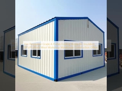 Fire Resistance Grade A Prefab Folding House for Insulation EPS/PU/Rock Wool Workshop Warehouse Construction Office