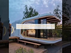 Space Capsule House with Electric Curtain and Class B Fireproof Material