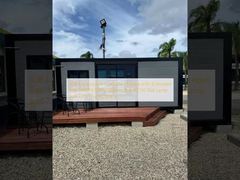 40ft Expandable Container Home with Extended Size 5900*6300*2480mm Bull 30*30 Flat Lamp and 72m² Living Space