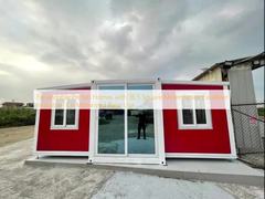 Expandable Prefab Homes with 18.5 Square Meter Space Excellent Insulation for Militarized Base Use