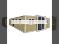 White Expandable Prefab Homes with Customizable Size and Steel Construction