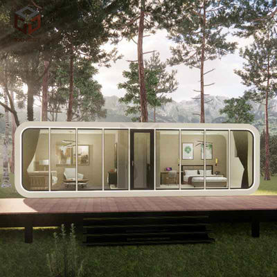 Buy Waterproof Prefab Outdoor Office Pod 2 People Apple Aluminum Capsule House online manufacture