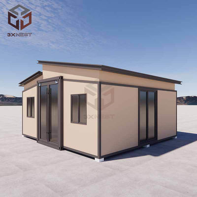 Buy Insulated Fold Out Prefab House Container Home Expandable With Rockwool Panels online manufacture