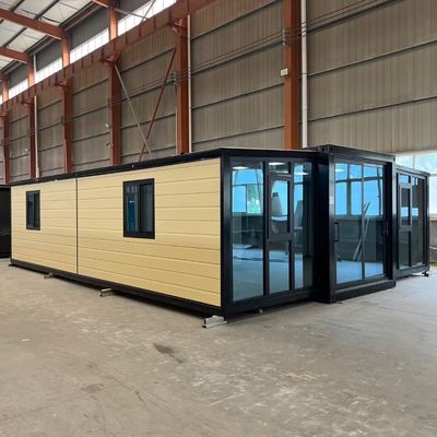 Buy 40ft Expandable Container Home with Bull 30*30 Flat Lamp 2200mm Fold Size and 5900*6300*2480mm Extended Size online manufacture