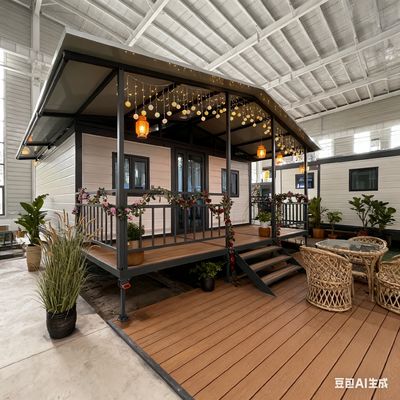 Buy 2-4 People Accommodated Luxury Prefabricated 20ft House with 2.0mm Bending Parts Steel Column Construction Design online manufacture