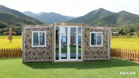 Buy 37 Square Meters Expandable Double Wing Container House Expand Your Possibilities with Bamboo Plywood Floor on Both Sides online manufacture