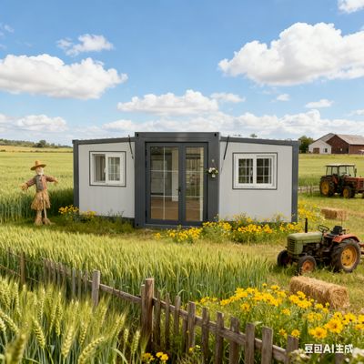 Buy Double Wing 20 Foot Container House with Balcony 37 Square Meters Floor Area and Bending Parts 2.0mm Bottom Beam online manufacture