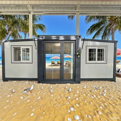 Buy Expandable double wing 20 Foot container house featuring 50mm/75mm Sandwich Panel and 2 KN/m2 Floor Permitted Loading online manufacture