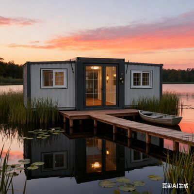 Buy Collapsible Container House with Roof Manual Locking Mechanism and 50-75mm EPS Sandwich Panel for 1,172 Cubic Feet Storage online manufacture