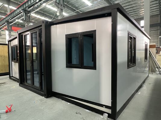 Buy Foldable 20ft Container with Expandable Size L5900 W6300 H2480 Optional Bedroom Door and Transportable Design online manufacture