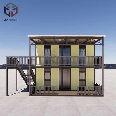 Customized 20ft Prefab Flat Pack Container House With Ceramic Tile Flooring