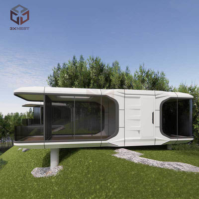 Fireproof Capsule Prefabricated Glamping Pods Homes 29.6m2