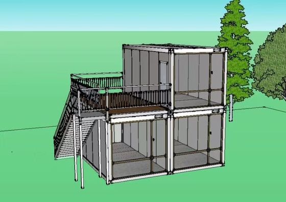 Industrial Collapsible Foldable Modular Homes Container With Bathroom