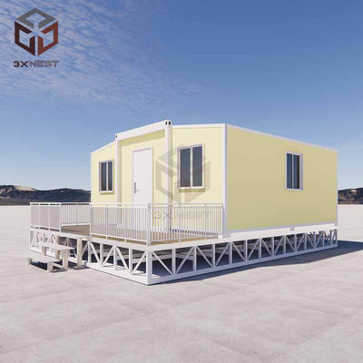 Grade 8 Earthquake Resistance Double Wing Container House With Balcony Easy Install