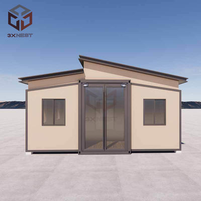 Double Wing Foldable 20ft Container box House With Sandwich Panel Roof