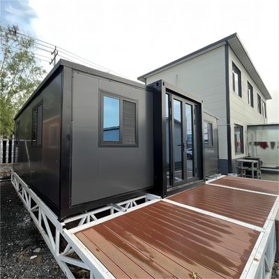30FT Expandable Container House with Pre-installed Plumbing System and Steel Security Door Offering 56 Square Meter Living Space