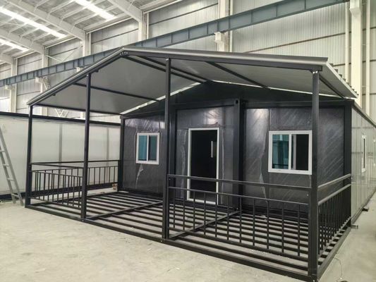 30FT Expandable Container House with Aluminum Alloy Sliding Window and Polyurethane Foam Insulation 3.75 Tons Net Weight