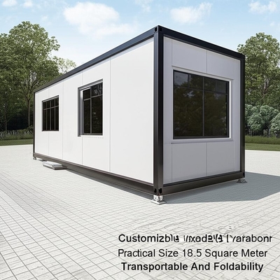 Modern Expandable Prefab Home 18.5 sqm Steel Frame Customizable