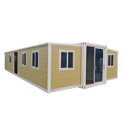 White Expandable Prefab Homes with Customizable Size and Steel Construction