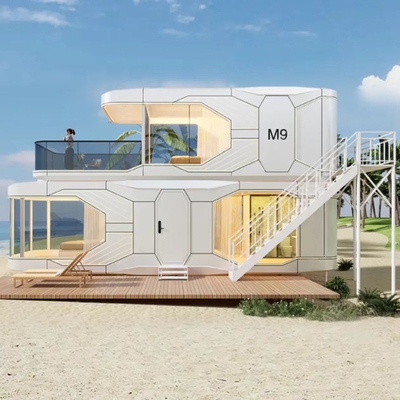 8 Ton Space Capsule House with Solar Panels and LED Lighting