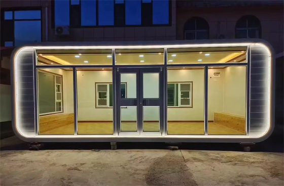 Sliding Foldable Apple Cabin 20㎡ Capsule House 5.4 Tons
