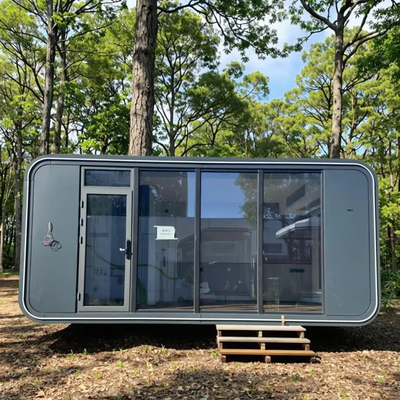 Aluminum Alloy Apple Capsule House 6m x 3.3m Solar Powered