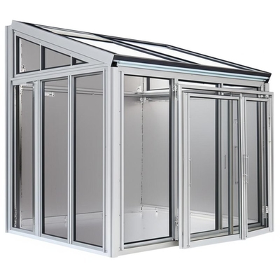 Aluminum Door Small Twin Wing Extension Room with PVC Sliding Window Advancement