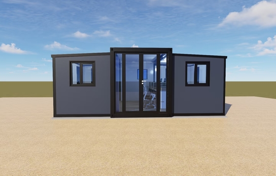 Expandable Prefab Homes with Floor Permitted Loading of 2 KN/m2 White Color and Waterproof Paint Sealed Edges