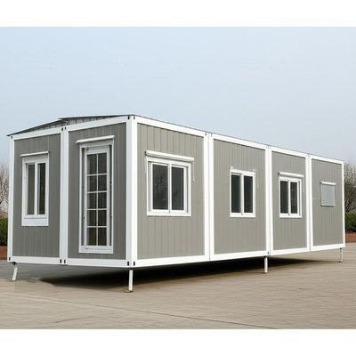 11800 × 6220 × 2480 mm 72m2 40ft Expandable Container Home with Steel Roofing Folding Size Ready-to- Plumbing