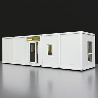 White Expandable Prefab Homes with Excellent Insulation and Low Maintenance