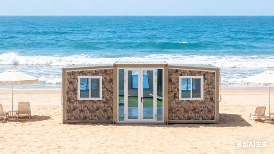 Foldable 20ft Container Customizable Double Slope Roof Easy to Ship