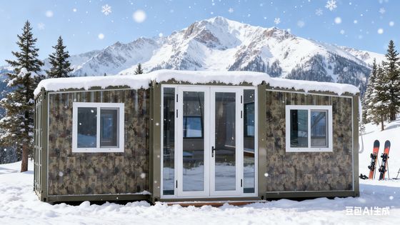 Foldable 20ft Container with T50mm EPS Sandwich Panel 18mm Fireproof Cement Fiber Floor and Wet-Dry Separation Bathroom