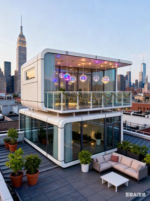 Portable Apple Capsule House for 2 People with 20 Square Meter Floor Area