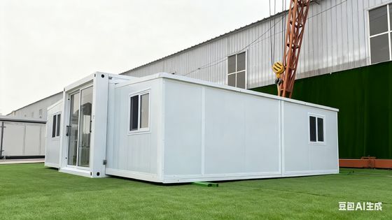 Foldable 20ft Container with L5900*W2200*H2480mm Folding Size, 0.60KN/M² Wind Resistance and 2.0mm Top Beam Bending Parts