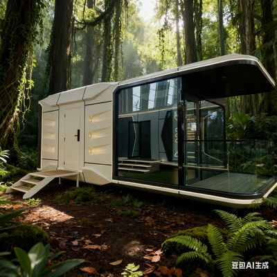 Modern Space Capsule House with 3400 Height Accommodating 2 People and 9mm European Pine Board