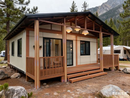 Expandable Container House L-shaped Cabinet Kitchen Wet-dry Separation Bathroom Overall Frame Protection Coating