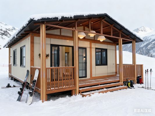 Expandable Container House with Gable Roof 5.5 Tons Net Weight and L5700*W6660*H2650mm Size Prefabricated Tiny Home