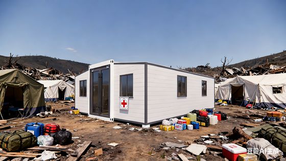 Small Twin Wing Extension Prefab Folding House with Internal Dimensions L8540*W6060*H2240mm and 56 Square Meters Floor Space