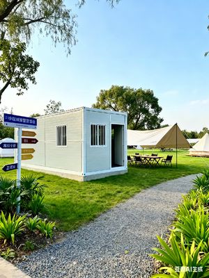 Thermal Insulation 0.043W/m.K Flat Pack Folding House with 5630*2230*2515mm Inside Dimensions and 0.5KN/㎡ Wind Resistance