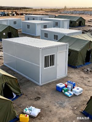 Expandable Prefab House with Sound Insulation ≥ 30dB and Outer Dimensions 5800*2400*2896mm for Roof Live Road 0.5KN/㎡