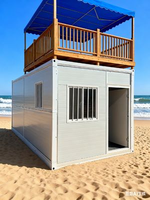 2 Bedroom Flat Pack Folding House with 0.5KN/㎡ Wind Resistant and Level 8 Seismic Performance