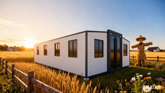 40ft Expandable Container Home with Folded Size L11800 W2200 H2480 72 Square Meters Floor Area and Pre-wired Electrical System