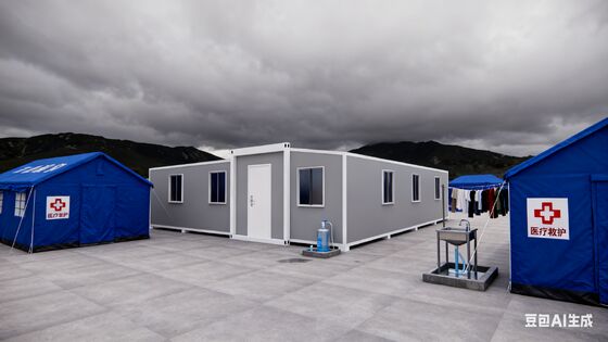 40ft Expandable Container Home with Wind Resistance 4.18KN/M² Folded Size 11800*2200*2480mm and 72 Square Meters Floor Area