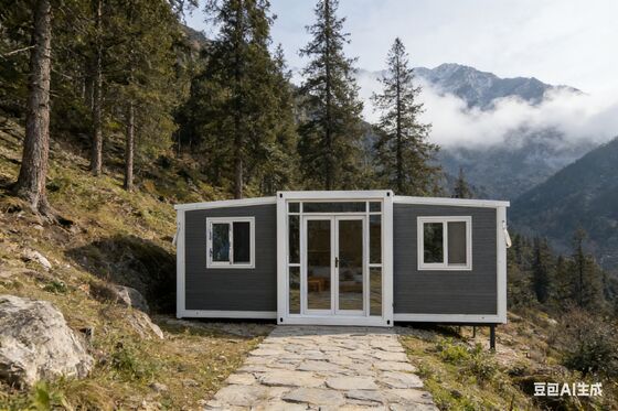 Foldable 20ft Container with Wet-Dry Separation Bathroom and 37 Square Meters Floor Area in Galvanized Light Steel Frame