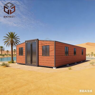 40ft Expandable Container Home with Grade A Fire Resistance 72 Square Meters Floor Area and Galvanized Steel Frame