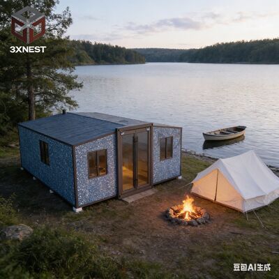 40ft Expandable Container Home with 72 Square Meters Living Space, Fully Galvanized Frame, and Customizable Furniture