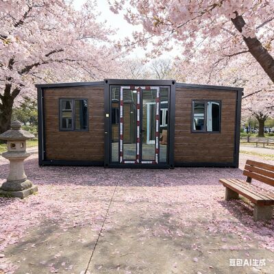 Foldable 20ft Container with 5900 × 2200 × 2480 mm Folding Size Featuring Galvanized Light Steel Frame Customizable for Easy Handling